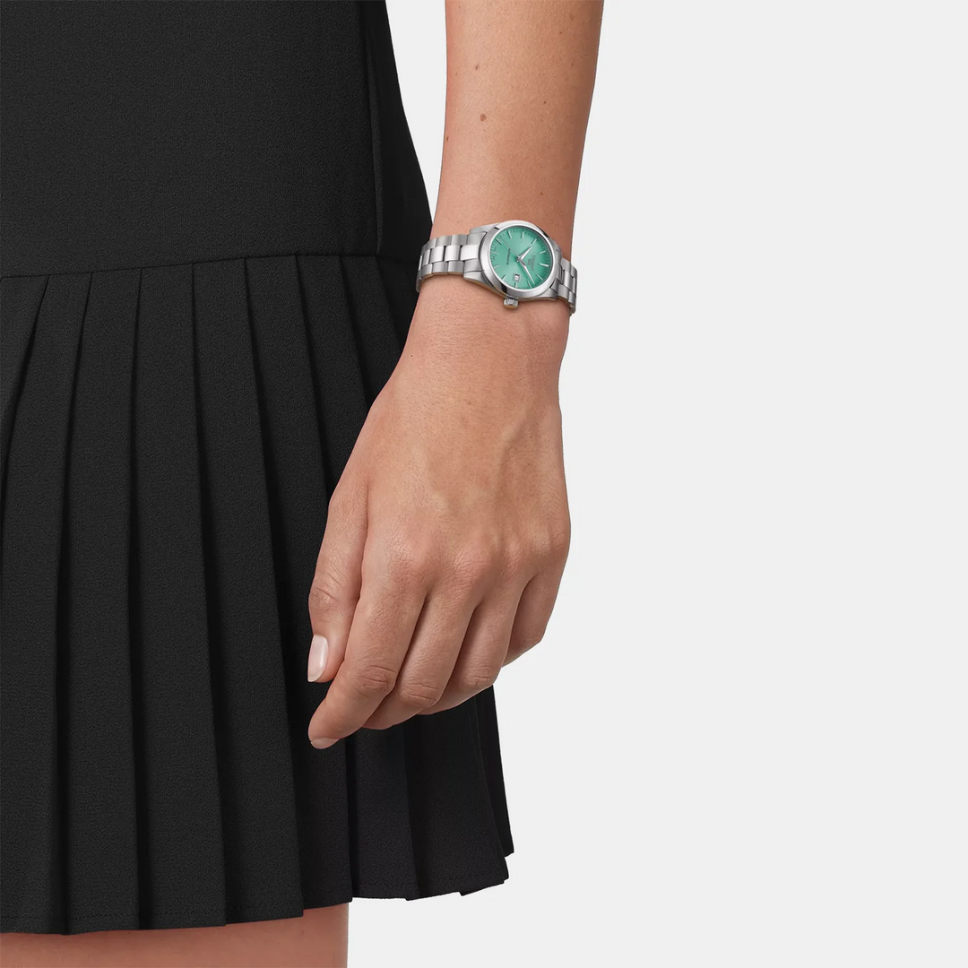 Tissot T-My Lady Automatic Watch – 29.3mm Light Green Dial Steel Bracelet