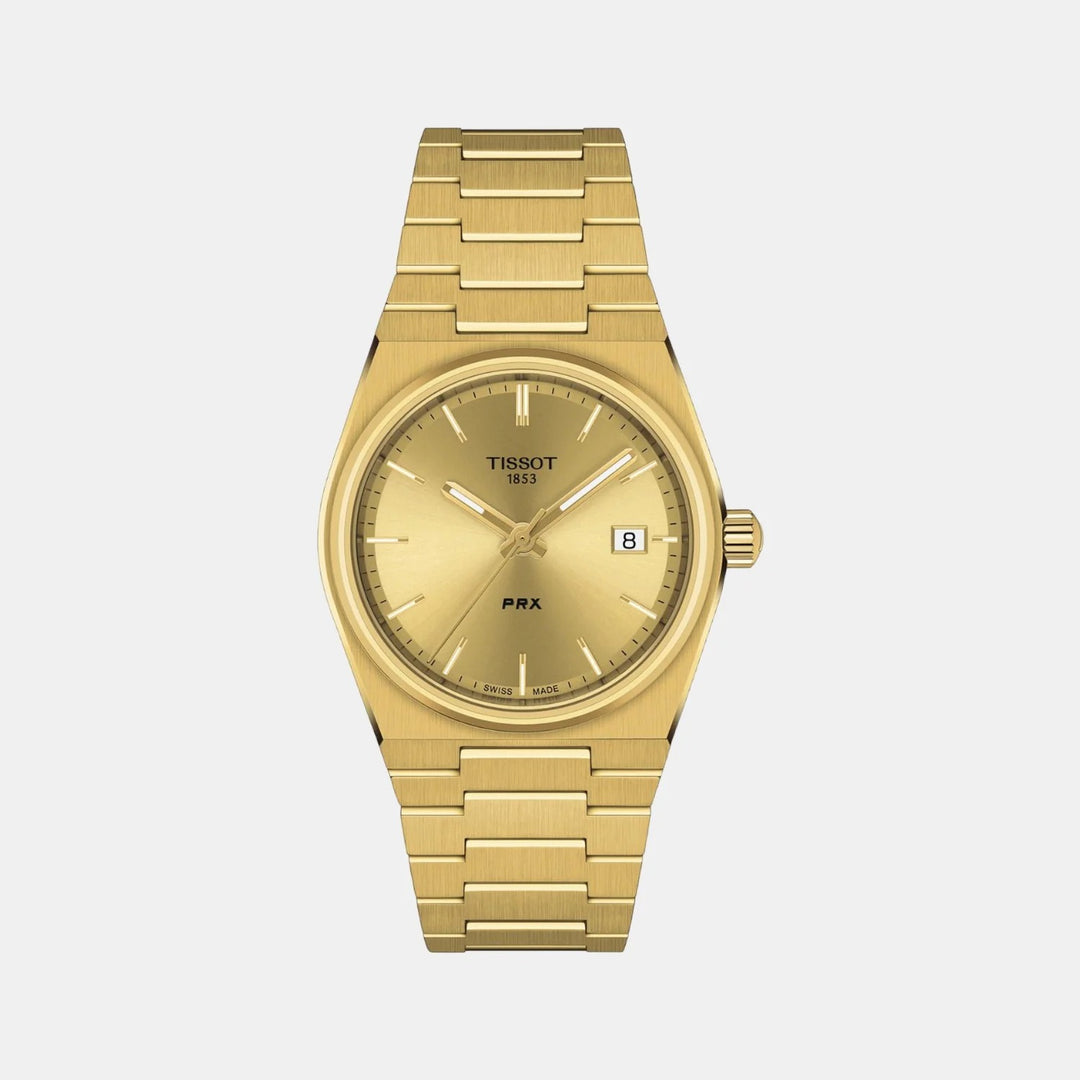 Tissot PRX 35mm Quartz Watch – Champagne Dial Rose Gold PVD