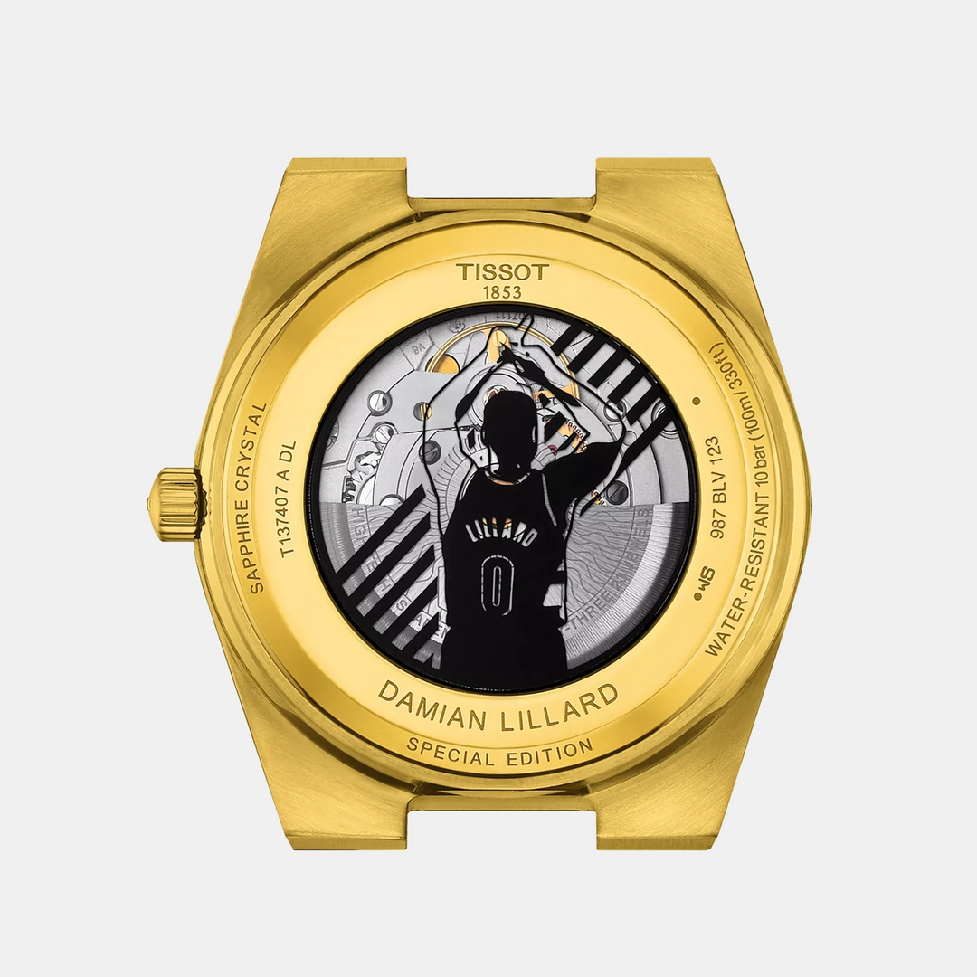 Tissot PRX Powermatic 80 40mm Automatic Watch – Black Dial Yellow Gold PVD