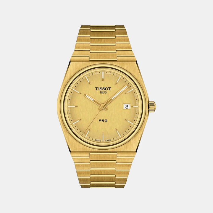 Tissot PRX 40mm Quartz Watch – Champagne Dial Yellow Gold PVD