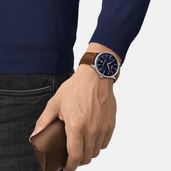 Tissot Chemin des Tourelles 42mm Powermatic 80 Watch – Blue Dial Titanium