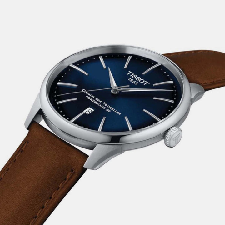 Tissot Chemin des Tourelles 42mm Powermatic 80 Watch – Blue Dial Titanium