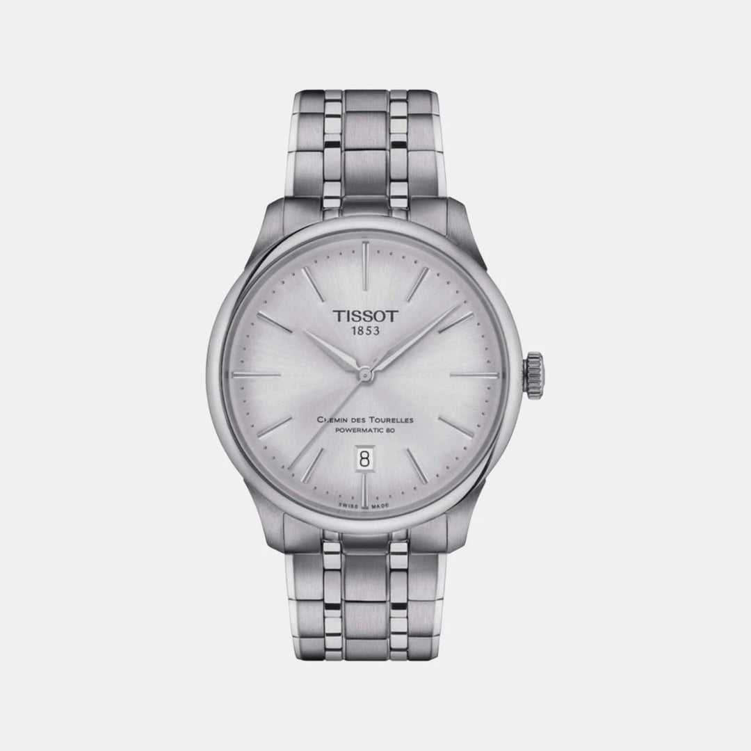 Tissot Chemin des Tourelles 39mm Powermatic 80 Watch – Silver Dial