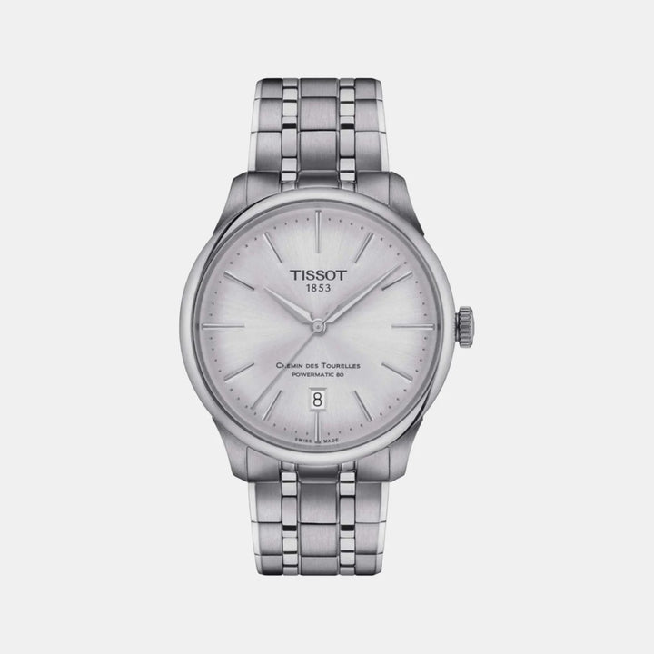 Tissot Chemin des Tourelles 39mm Powermatic 80 Watch – Silver Dial