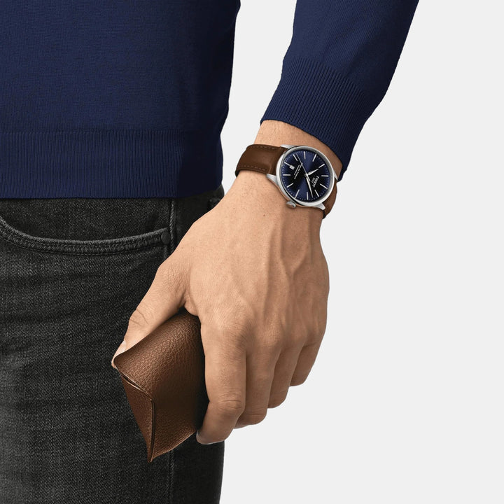 Tissot Chemin des Tourelles 39mm Powermatic 80 Watch – Blue Dial Titanium