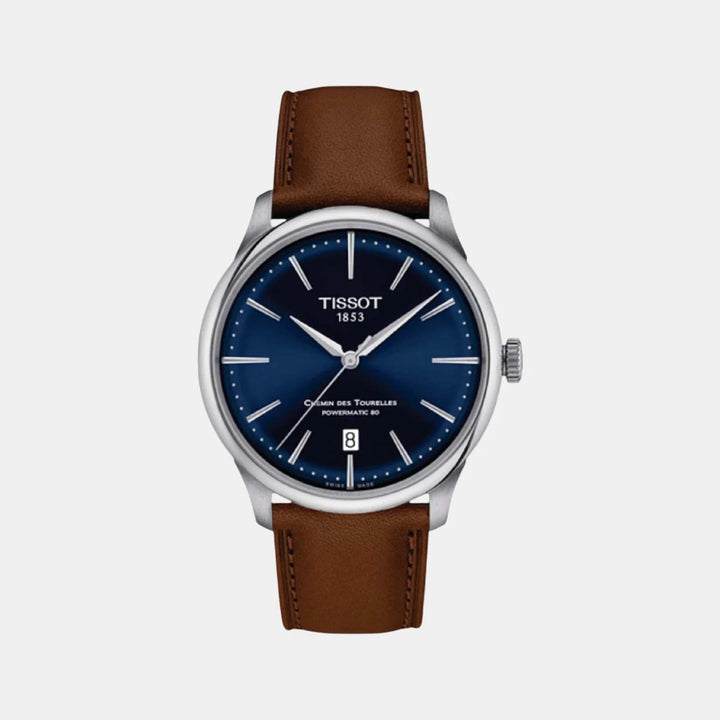 Tissot Chemin des Tourelles 39mm Powermatic 80 Watch – Blue Dial Titanium