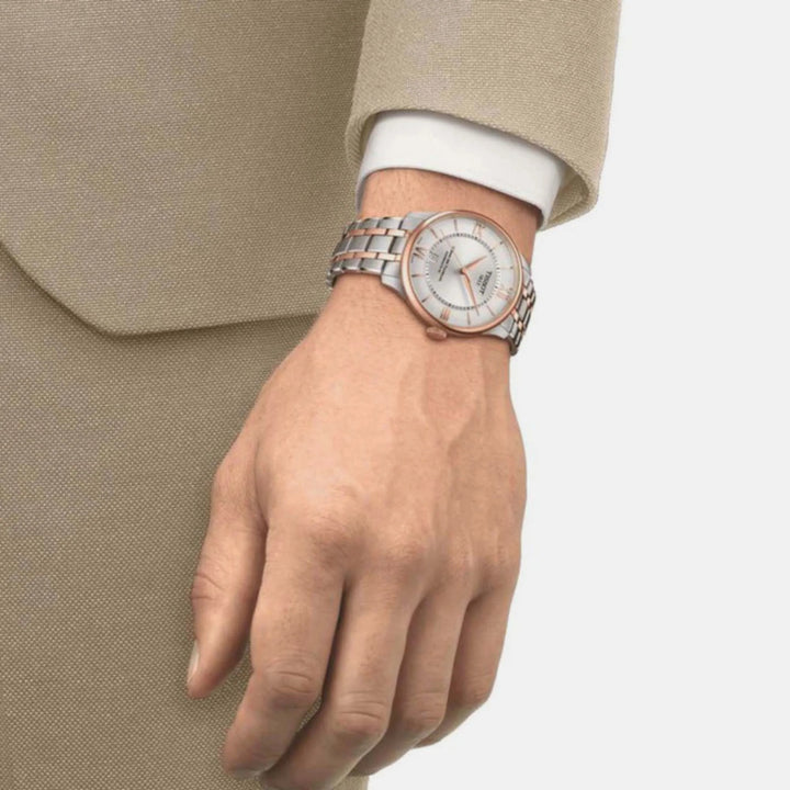 Tissot Chemin des Tourelles 39mm Powermatic 80 Watch – Champagne Dial Two-Tone Gold