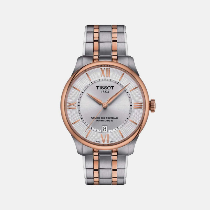 Tissot Chemin des Tourelles 39mm Powermatic 80 Watch – Champagne Dial Two-Tone Gold