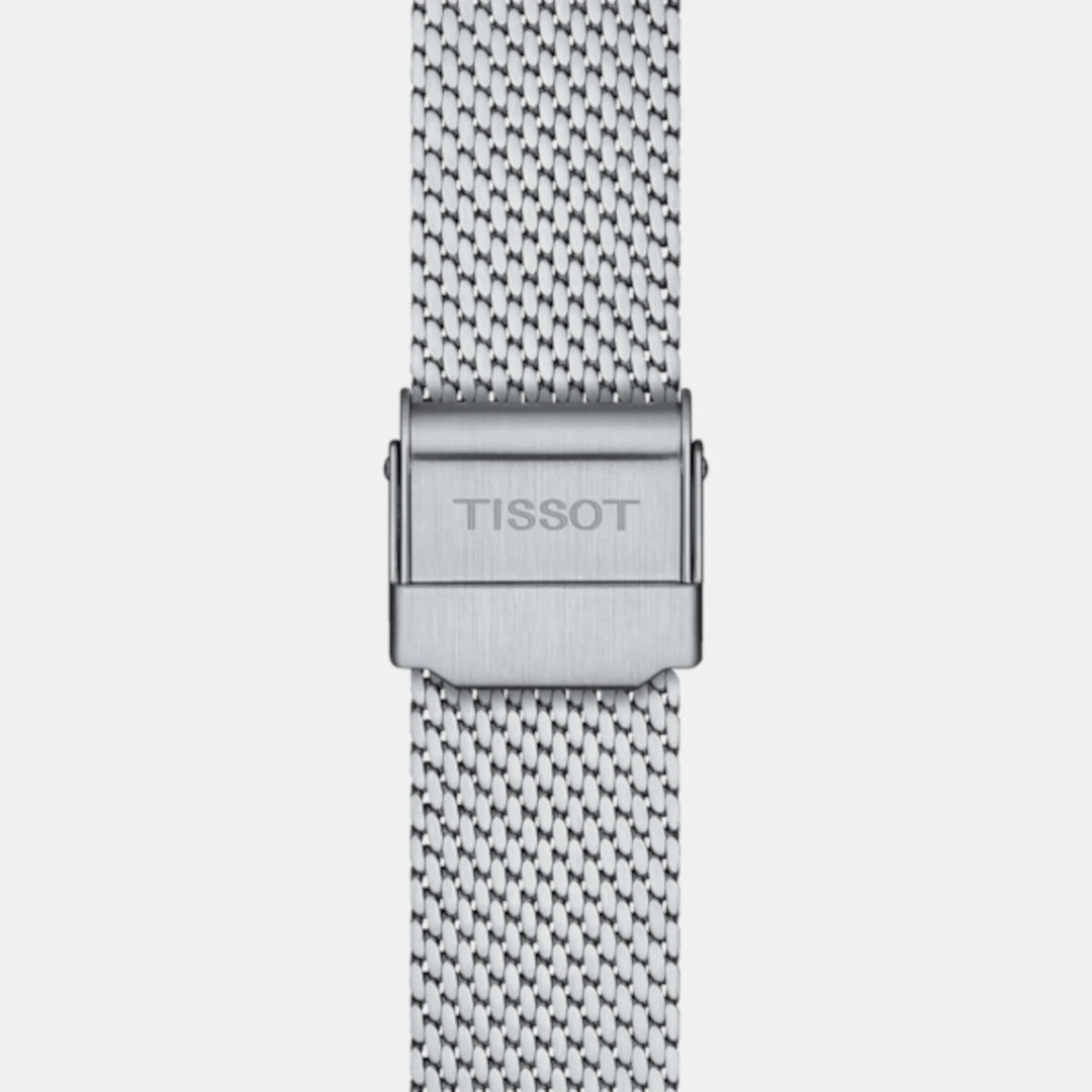 Tissot Everytime 34mm Quartz Watch – Black Dial Steel Mesh