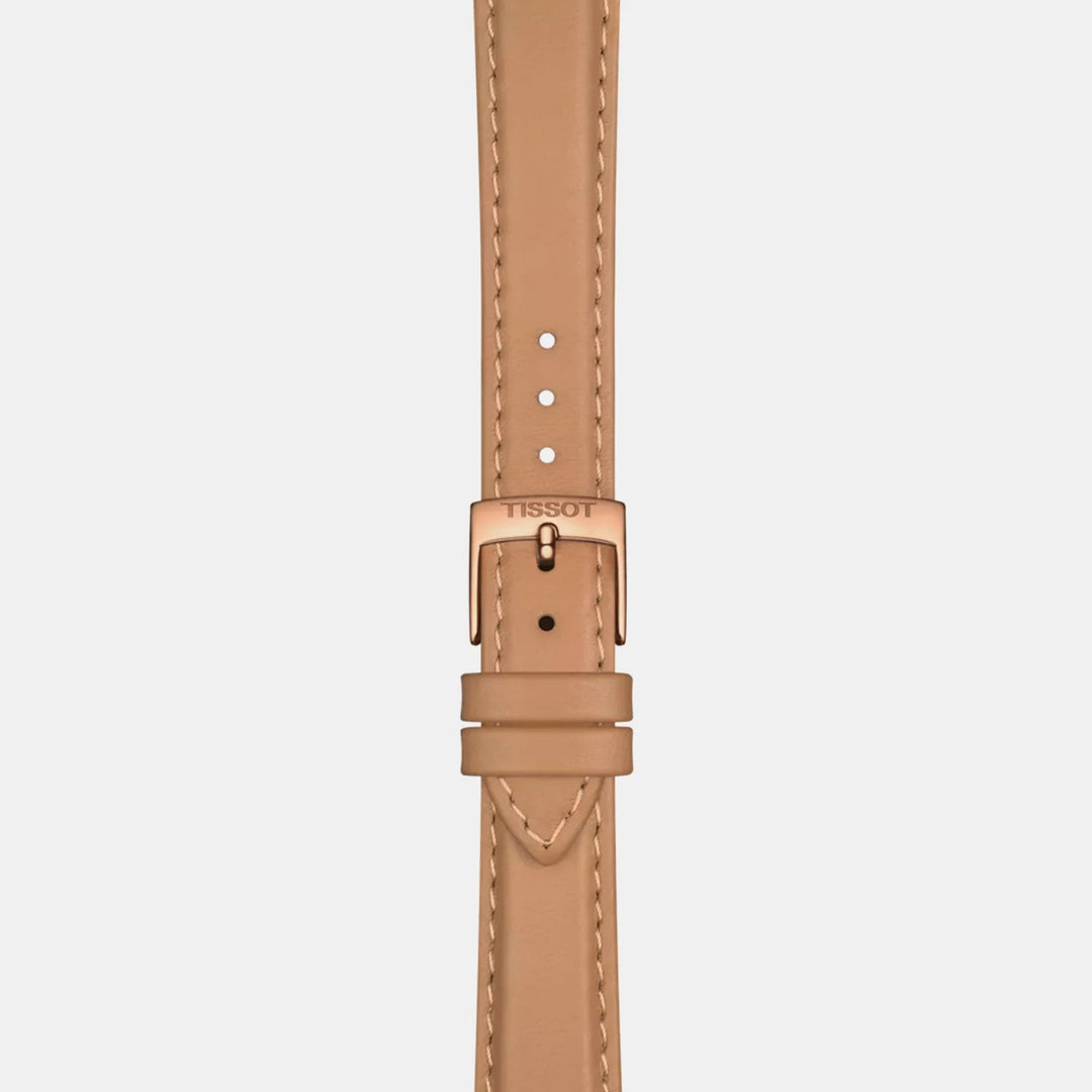 Tissot Everytime 34mm Quartz Watch – Silver Dial Rose Gold Leather