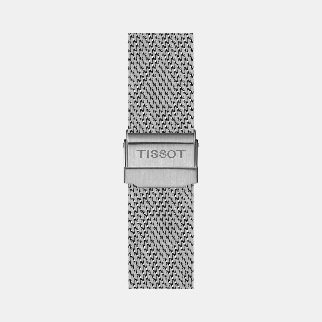 Tissot Everytime 40mm Quartz Watch – Silver Dial Steel Mesh