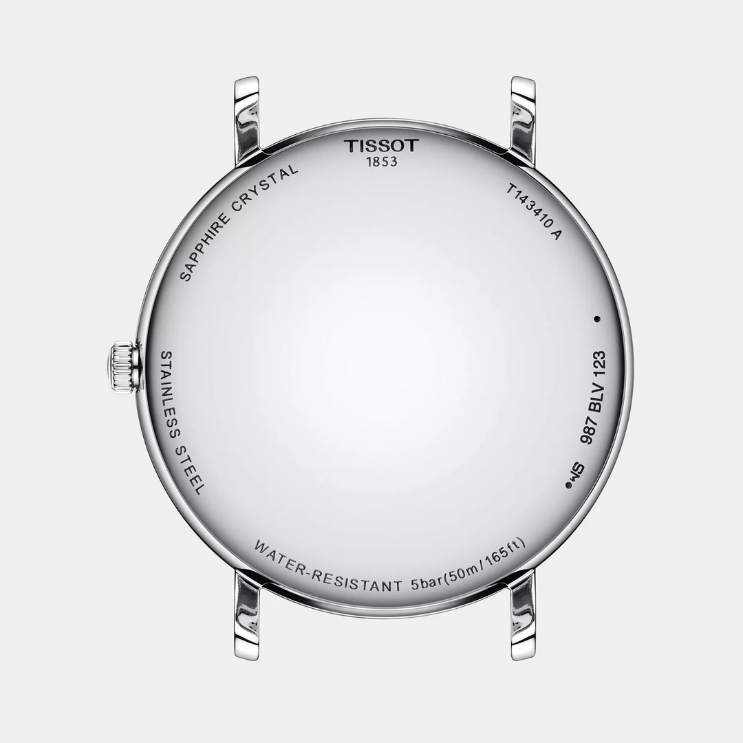 Tissot Everytime 40mm Quartz Watch – White Dial Steel Mesh