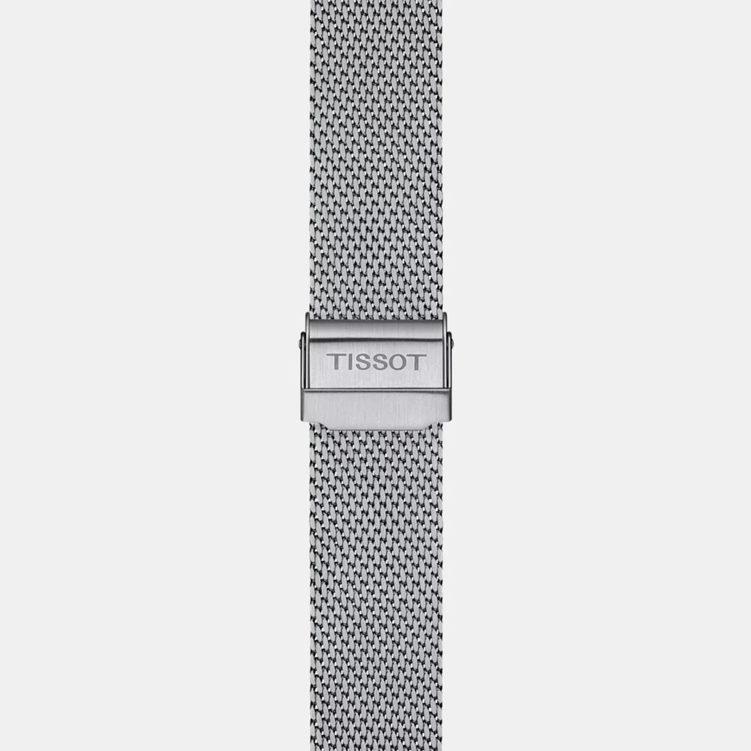 Tissot Everytime 40mm Quartz Watch – Black Dial Steel Mesh