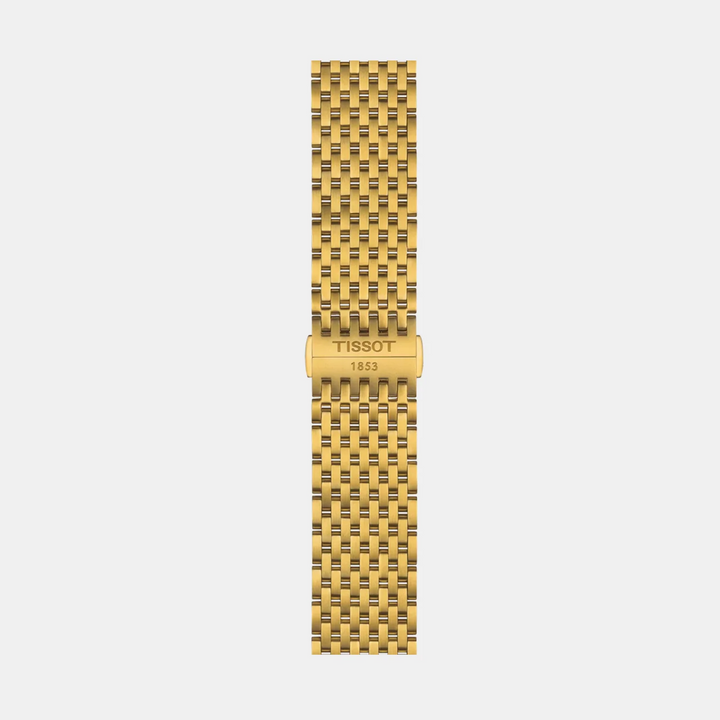 Tissot Everytime 40mm Quartz Watch – Green Dial Yellow Gold Mesh
