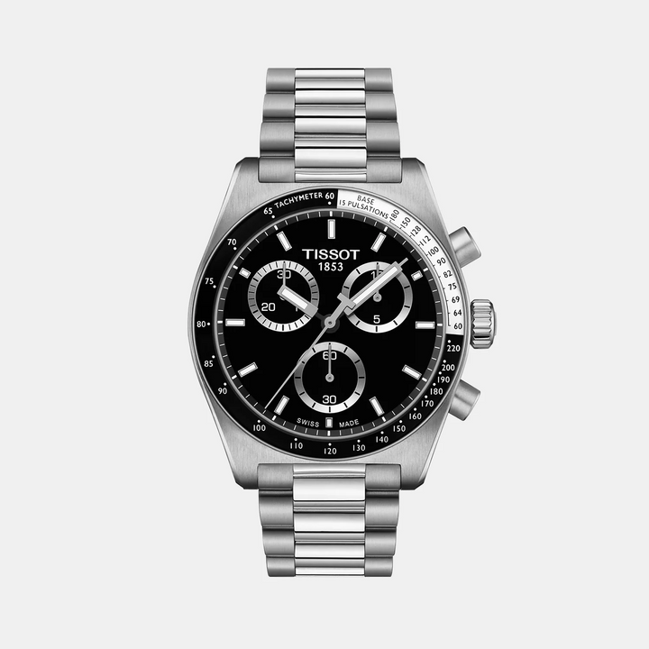 Tissot PR516 Chronograph 40mm Quartz Watch – Black Dial