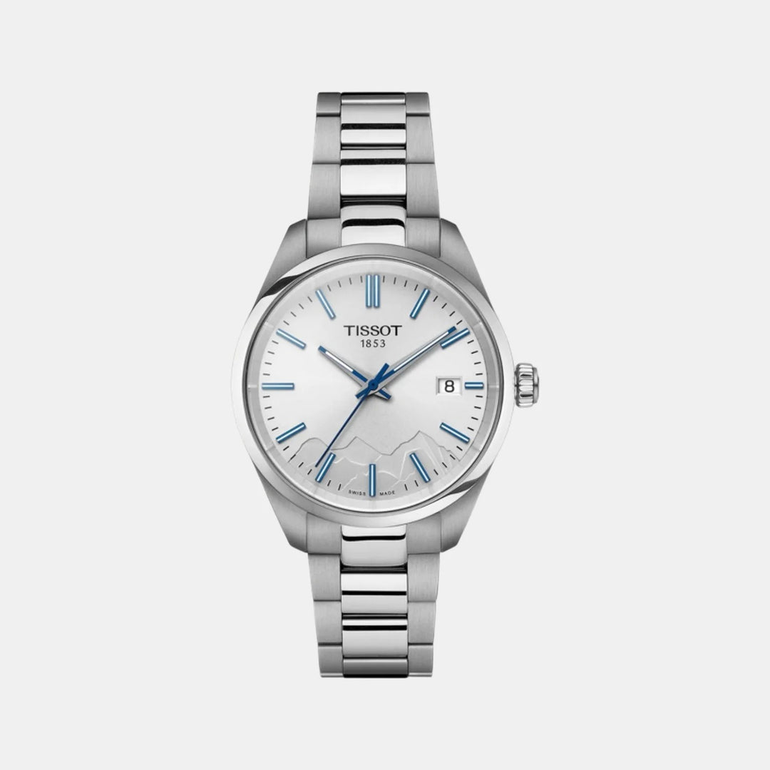 Tissot PR 100 34mm Jungfraubahn Special Edition Watch – Silver Dial