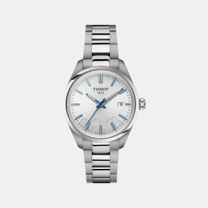 Tissot PR 100 34mm Jungfraubahn Special Edition Watch – Silver Dial