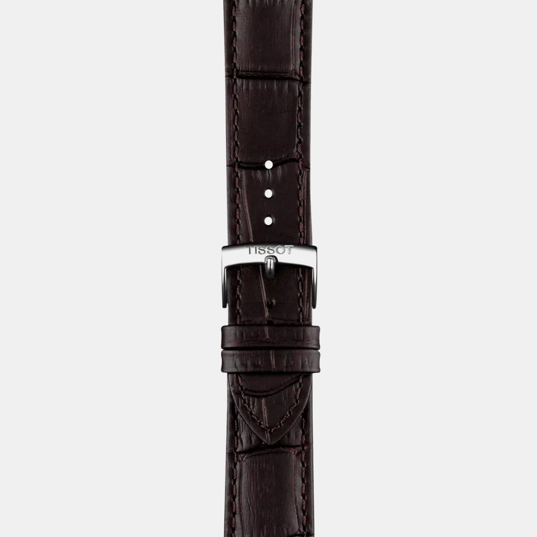 Tissot PR 100 40mm Quartz Watch – Silver Dial Leather Strap