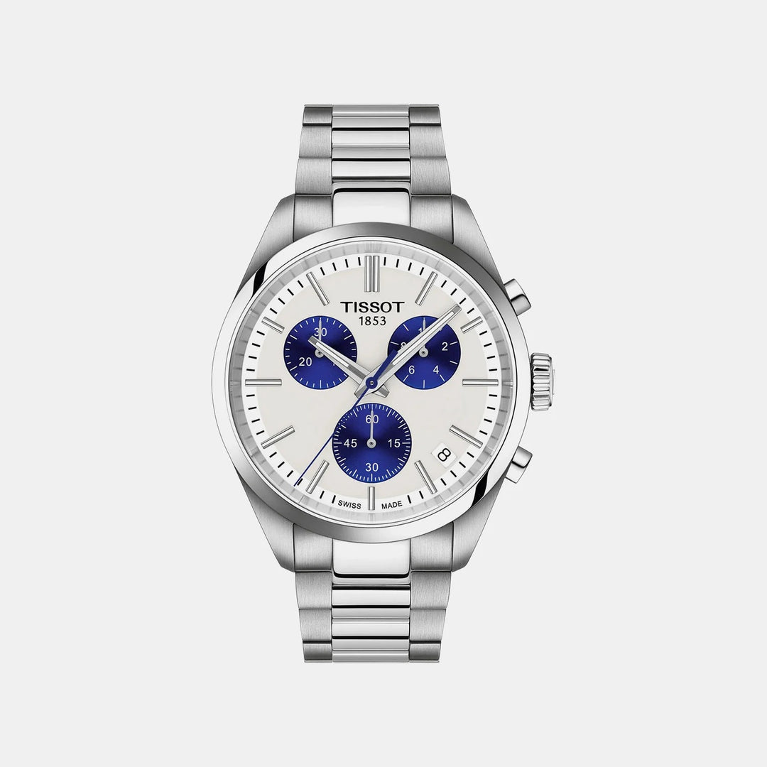 Tissot PR 100 Chronograph 40mm Quartz Watch – White Dial