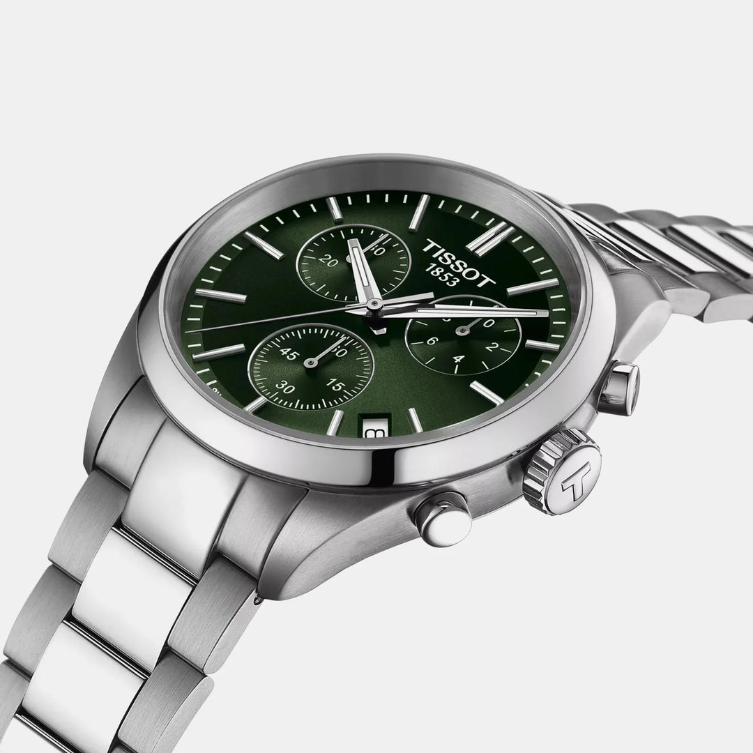 Tissot PR 100 Chronograph 40mm Quartz Watch – Green Dial
