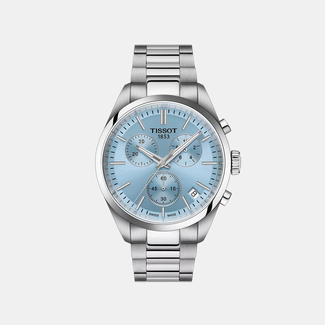 Tissot PR 100 Chronograph 40mm Quartz Watch – Ice Blue Dial