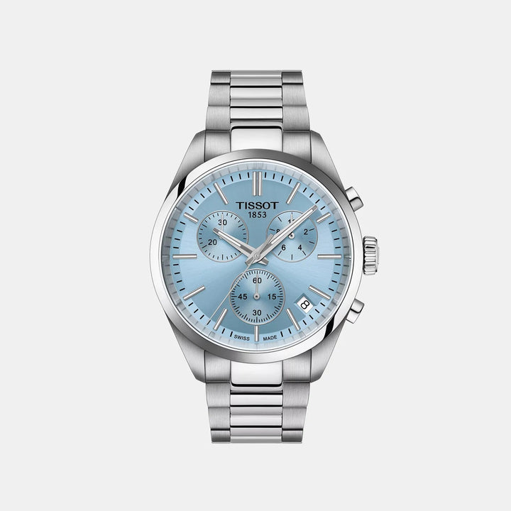 Tissot PR 100 Chronograph 40mm Quartz Watch – Ice Blue Dial