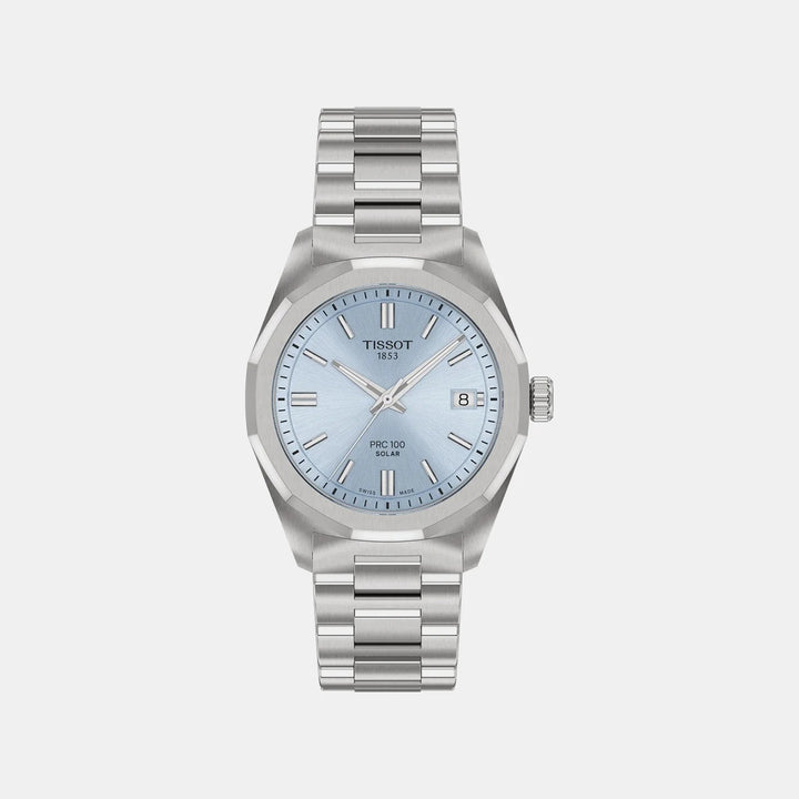 Tissot PRC 100 Solar 34mm Blue Dial Stainless Steel