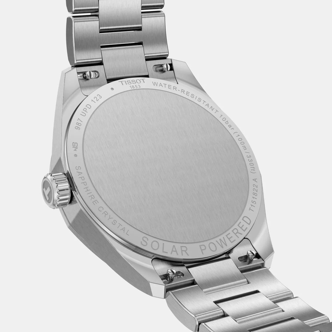 Tissot PRC 100 Solar 34mm Silver Dial Two-Tone Bracelet
