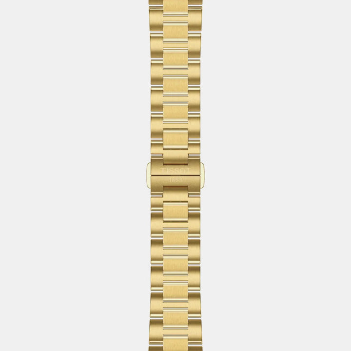 Tissot PRC 100 Solar 34mm Champagne Dial Gold PVD Bracelet