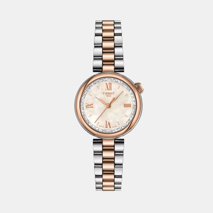 Tissot Desir 28mm Mother-of-Pearl Dial Rose Gold Two-Tone