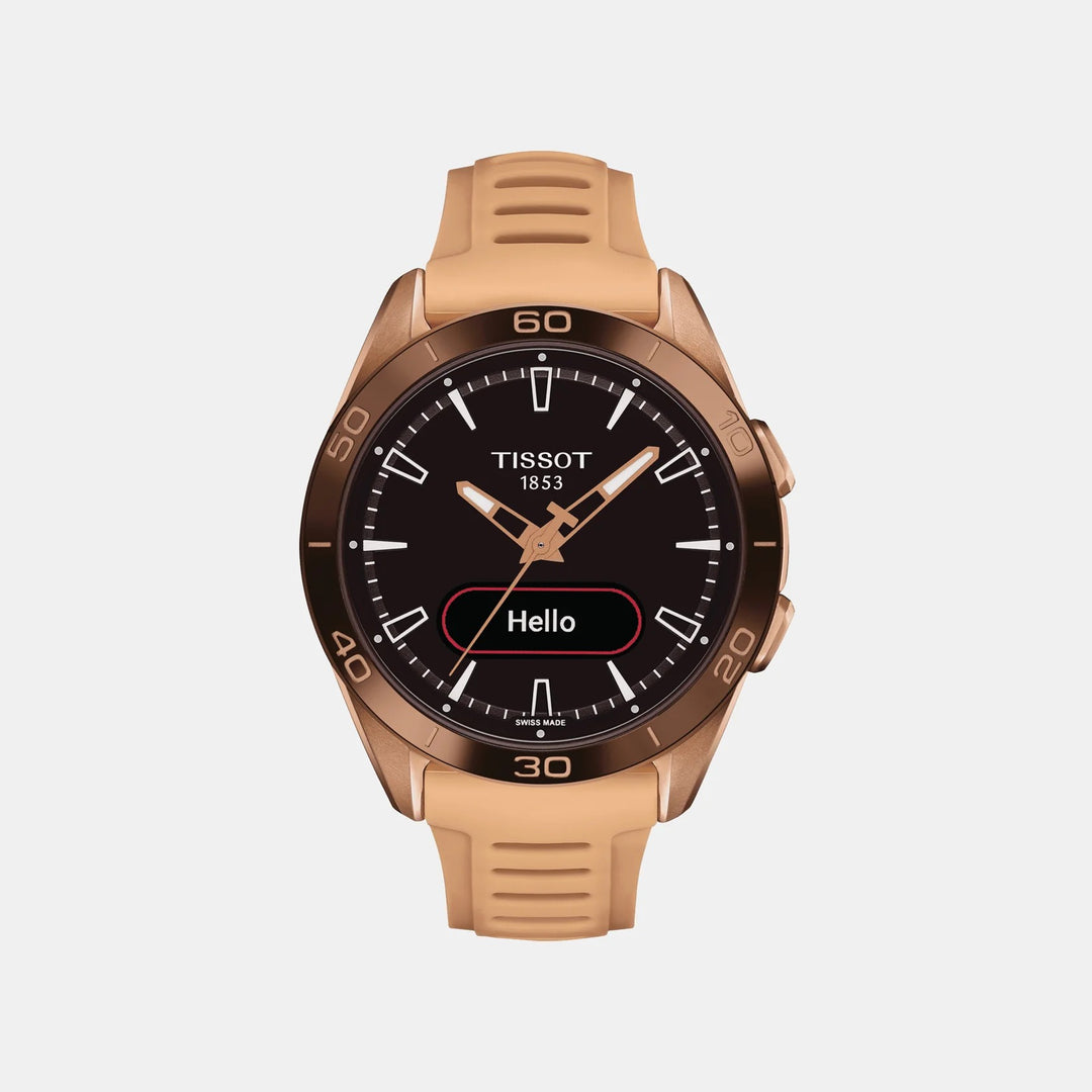 Tissot T-Touch Connect Sport 43.75mm Solar Smartwatch Peach Strap