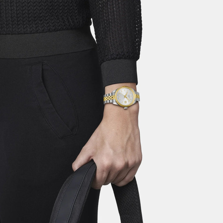 Tissot Ballade 34mm Silver Dial Two-Tone Rose Gold Bracelet