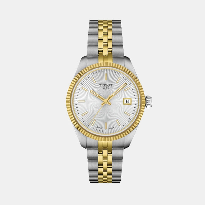 Tissot Ballade 34mm Silver Dial Two-Tone Rose Gold Bracelet