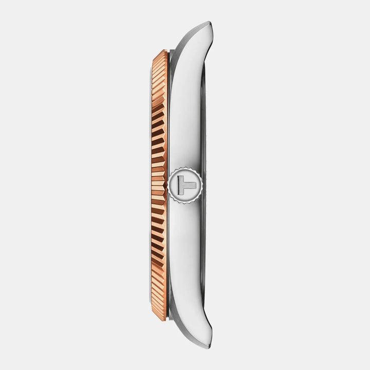 Tissot Ballade 40mm Brown Dial Two-Tone Rose Gold Bracelet