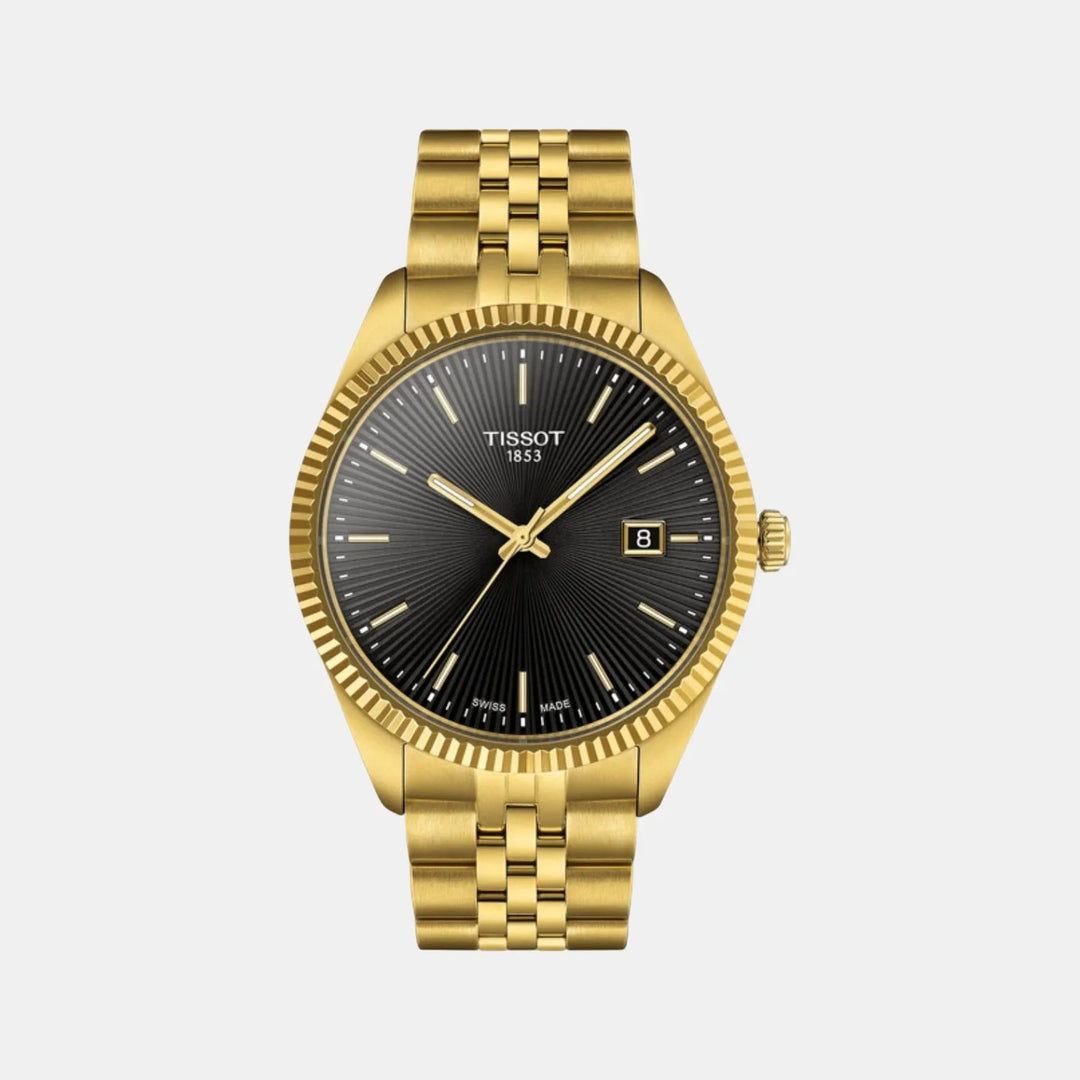 Tissot Ballade 40mm Black Dial Yellow Gold PVD Bracelet