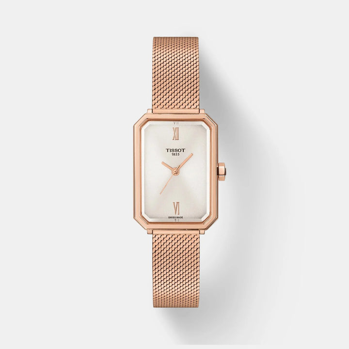 Tissot SRV 30mm Silver Dial Rose Gold Milanese Bracelet