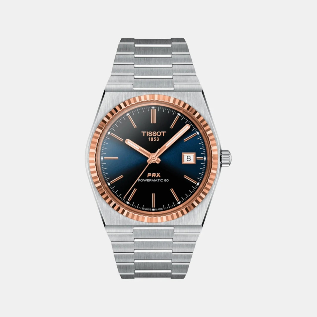 Tissot PRX Gold 40mm Powermatic 80 Blue Dial 18K Rose Gold Bezel